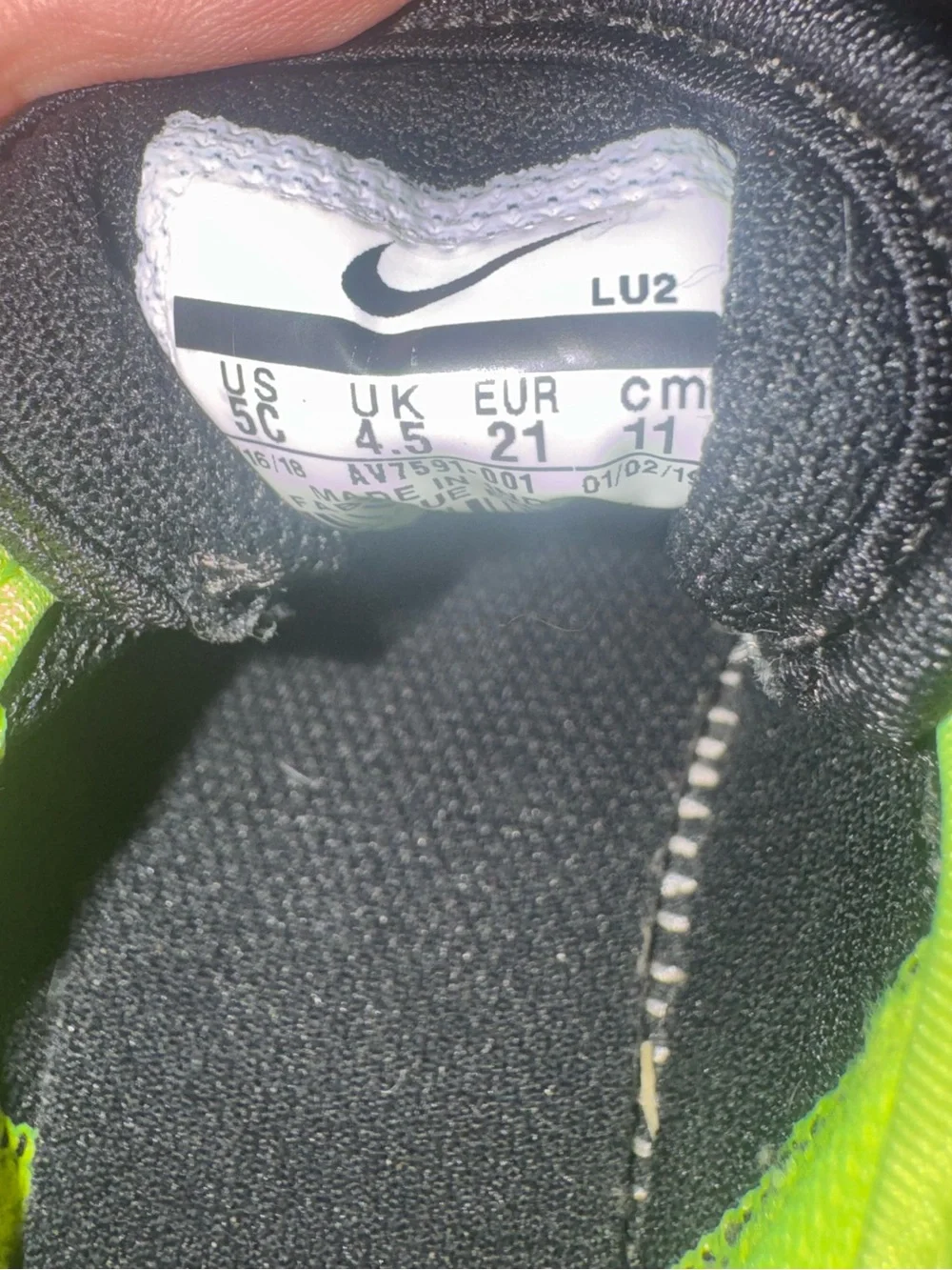 Nike Kids Black, Orange & Neon Yellow Athletic Sneakers